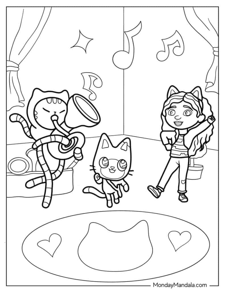 38 gabby's dollhouse coloring pages (free pdf printables)